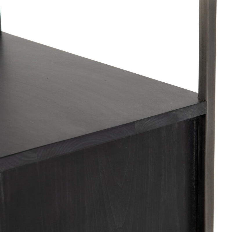 Trey Bookshelf - Black Wash Poplar