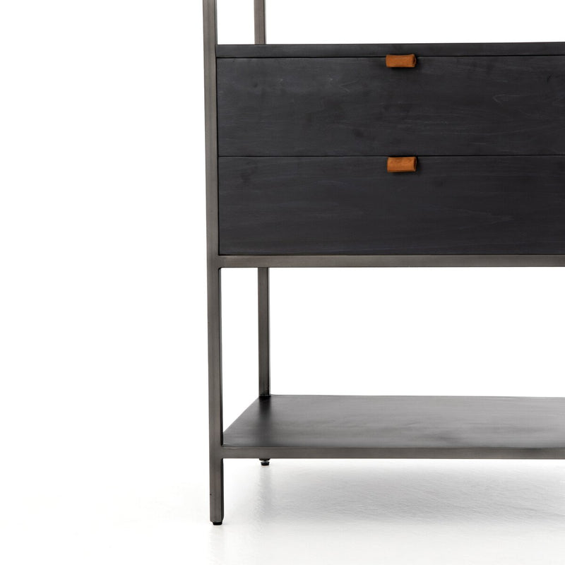Trey Bookshelf - Black Wash Poplar