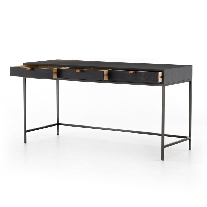 Trey Modular Writing Desk - Black Wash Poplar