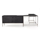Trey Filing Credenza Desk System - Black Wash Poplar
