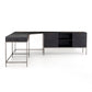 Trey Filing Credenza Desk System - Black Wash Poplar