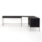 Trey Filing Credenza Desk System - Black Wash Poplar