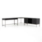 Trey Filing Credenza Desk System - Black Wash Poplar