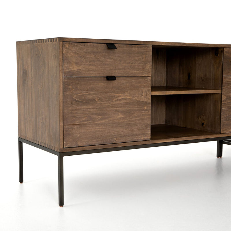 Trey Filing Credenza Desk System - Auburn Poplar