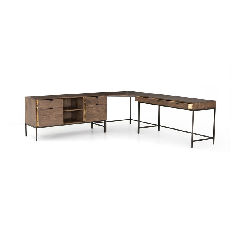 Trey Filing Credenza Desk System - Auburn Poplar