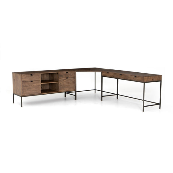 Trey Filing Credenza Desk System - Auburn Poplar