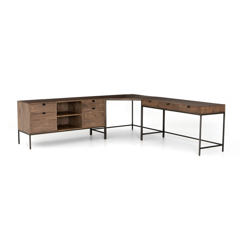 Trey Filing Credenza Desk System - Auburn Poplar