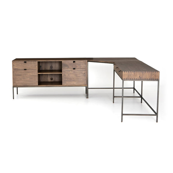 Trey Filing Credenza Desk System - Auburn Poplar