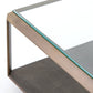 Shagreen Shadow Box Coffee Table - Brass