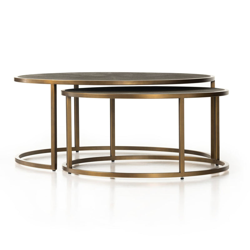 Shagreen Nesting Coffee Table - Grey