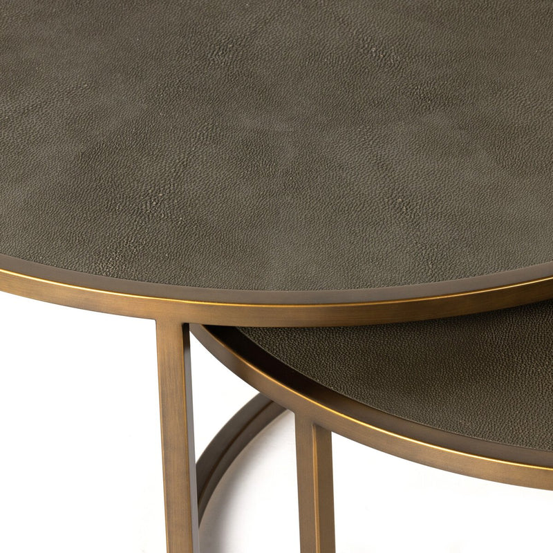 Shagreen Nesting Coffee Table - Grey
