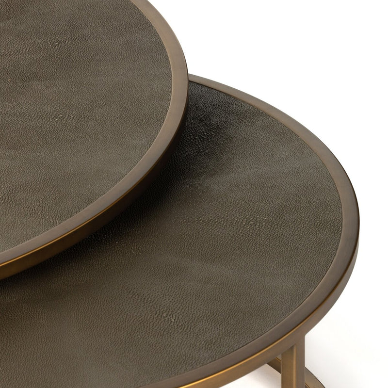 Shagreen Nesting Coffee Table - Grey