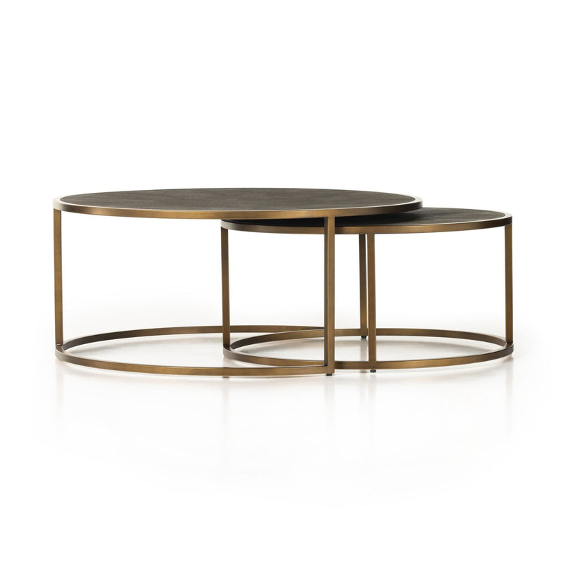 Shagreen Nesting Coffee Table - Grey