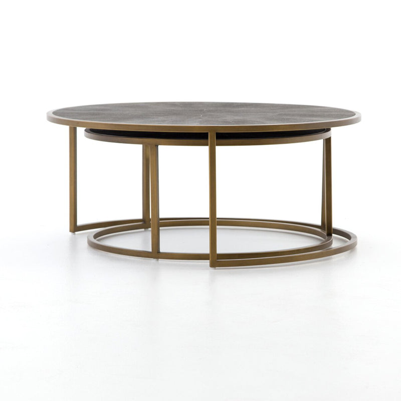 Shagreen Nesting Coffee Table - Grey
