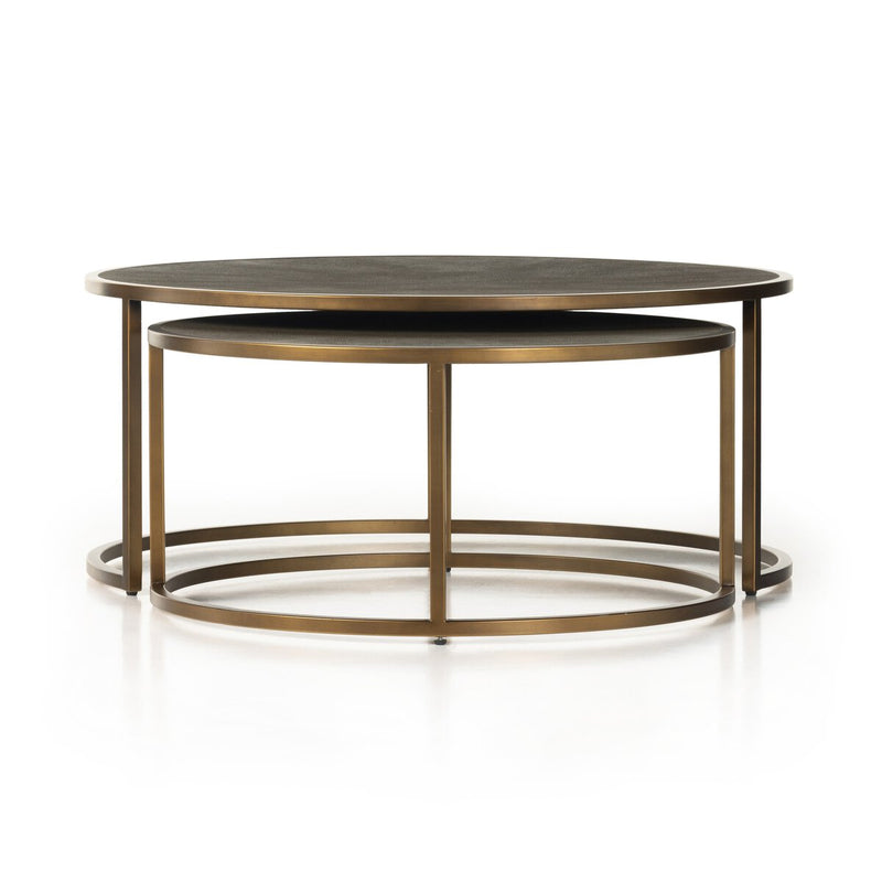 Shagreen Nesting Coffee Table - Grey