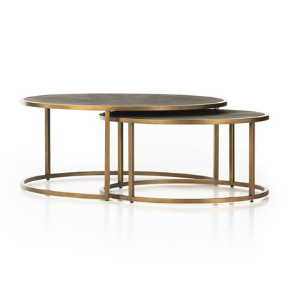 Shagreen Nesting Coffee Table - Grey