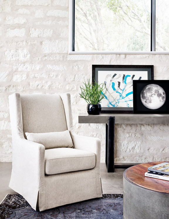 Crosby Round Coffee Table - Charcoal Shagreen