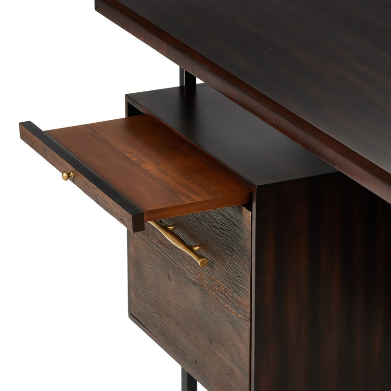 Lauren Desk - Warm Brown Acacia