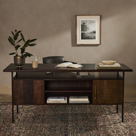 Lauren Desk - Warm Brown Acacia
