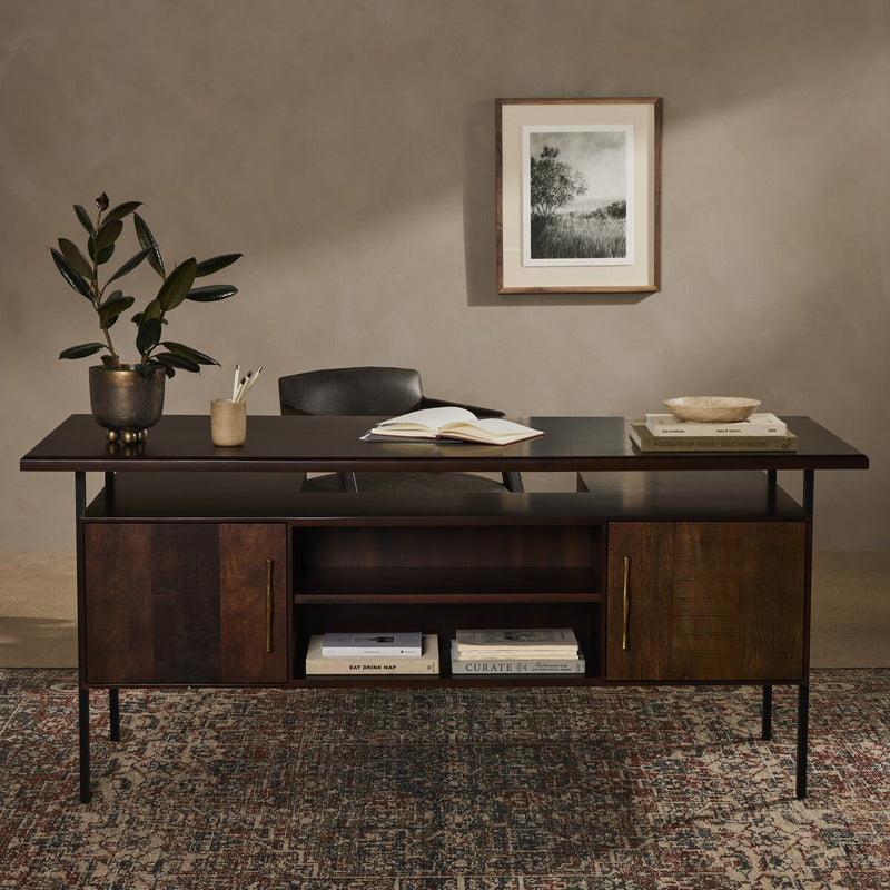 Lauren Desk - Warm Brown Acacia