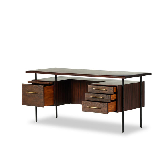 Lauren Desk - Warm Brown Acacia