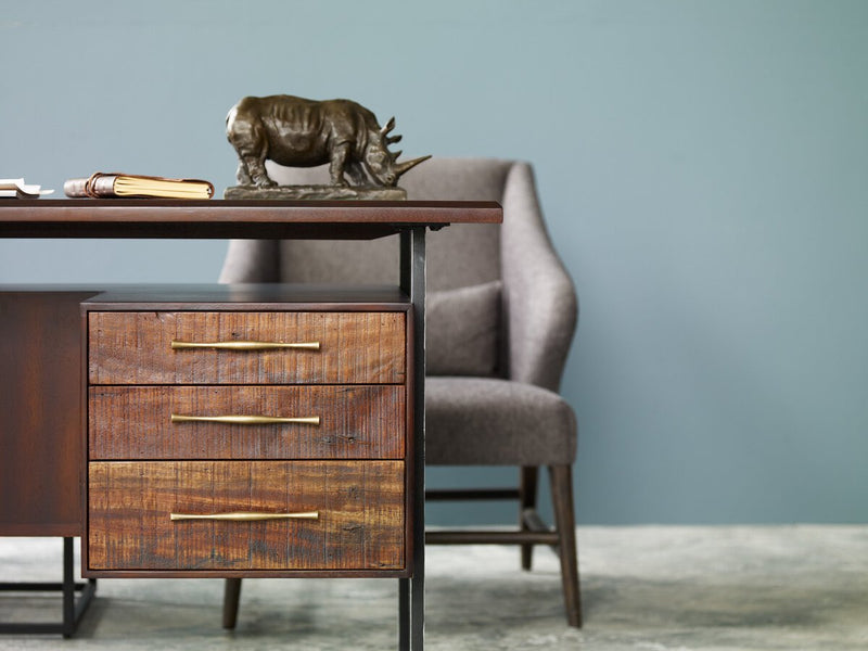 Lauren Desk - Warm Brown Acacia