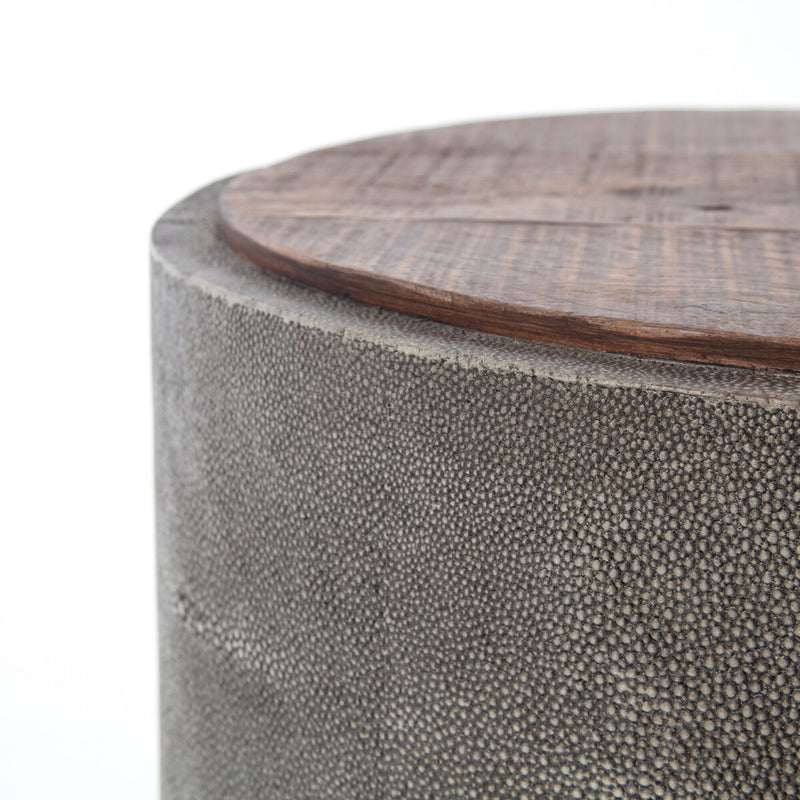 Crosby Side Table - Charcoal Shagreen