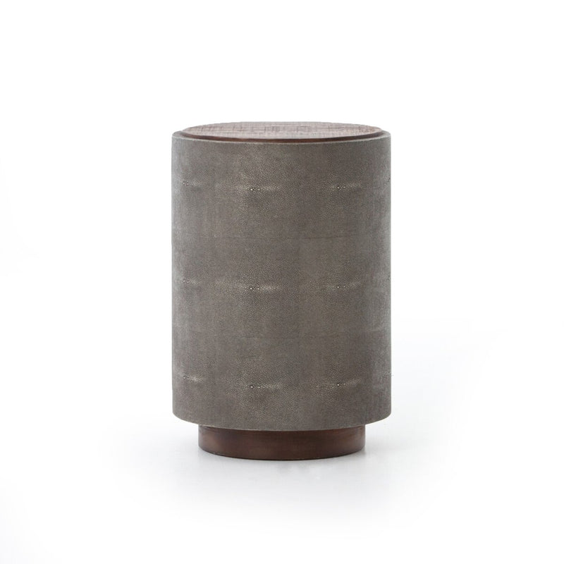 Crosby Side Table - Charcoal Shagreen