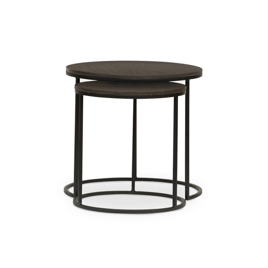 Lavastone Nesting Tables - Black Lavastone