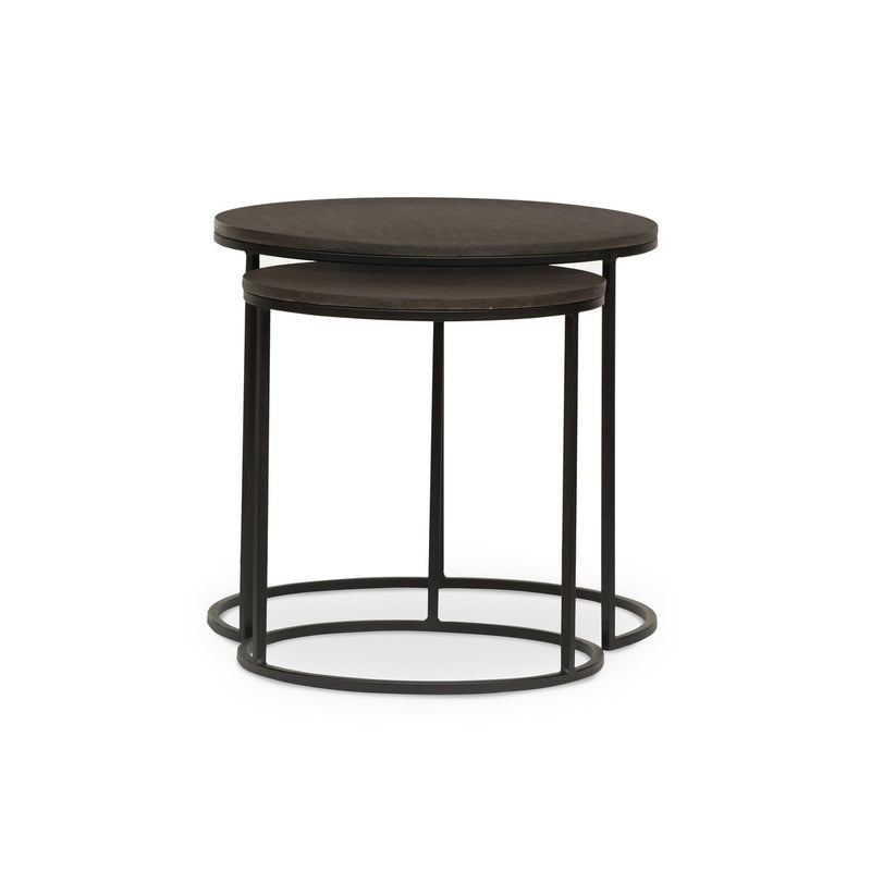 Lavastone Nesting Tables - Black Lavastone