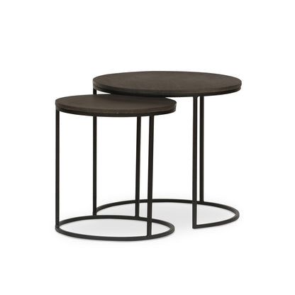 Lavastone Nesting Tables - Black Lavastone