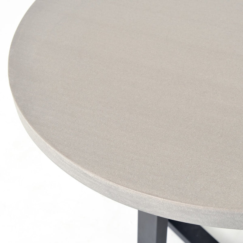 Cyrus Outdoor Round Dining Table - Grey