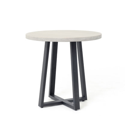 Cyrus Outdoor Round Dining Table - Grey