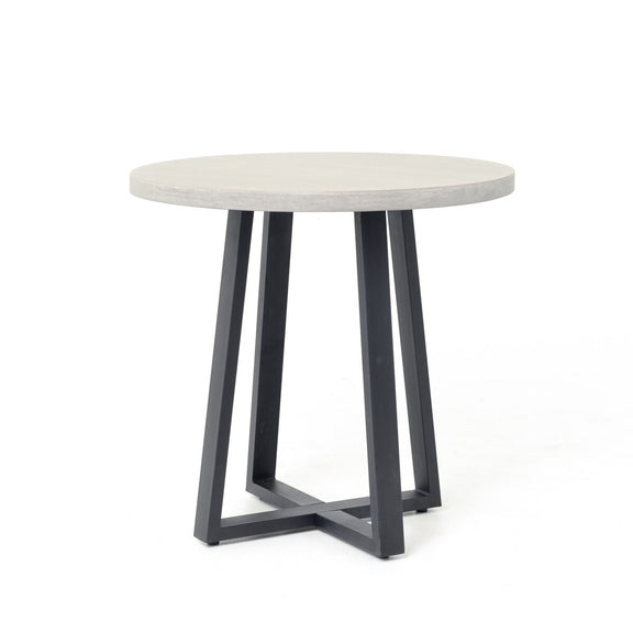 Cyrus Outdoor Round Dining Table - Grey