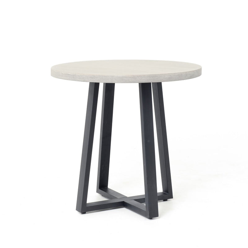 Cyrus Outdoor Round Dining Table - Grey