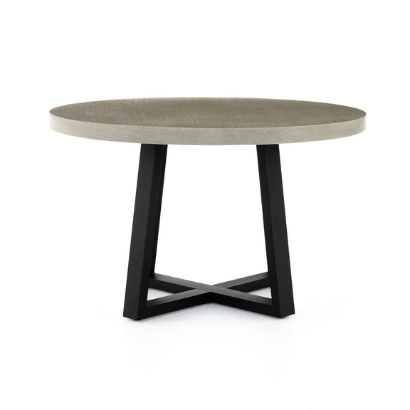 Cyrus Outdoor Round Dining Table - Grey
