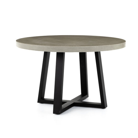 Cyrus Outdoor Round Dining Table - Grey