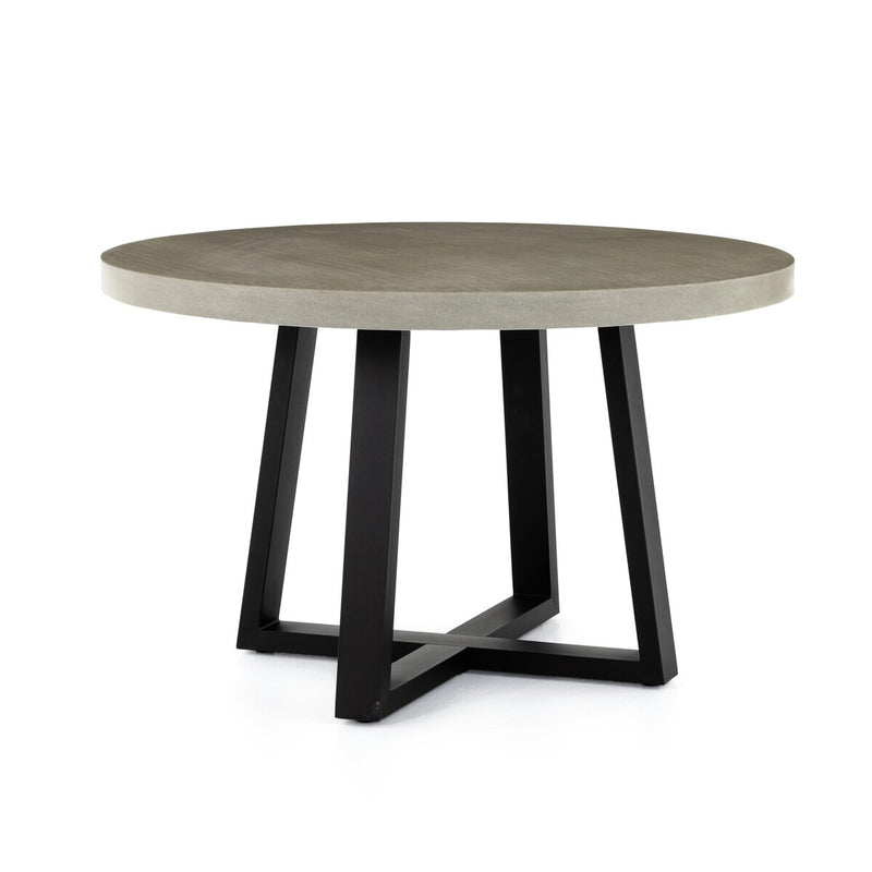 Cyrus Outdoor Round Dining Table - Grey