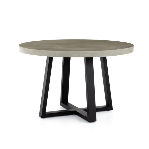 Cyrus Outdoor Round Dining Table - Grey