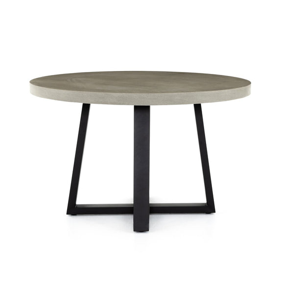 Cyrus Outdoor Round Dining Table - Grey