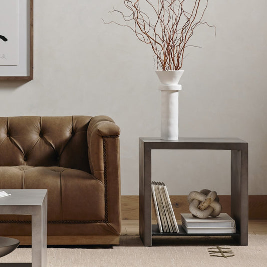 Hugo End Table - Dark Grey
