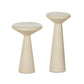 Ravine Concrete Accent Tables, Set Of 2 - Parchment White