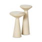 Ravine Concrete Accent Tables, Set Of 2 - Parchment White