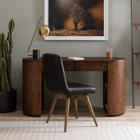 Pilar Desk - Caramel Brown Veneer