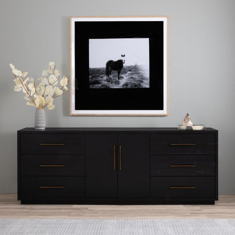 Suki Large Media Console - Burnished Black