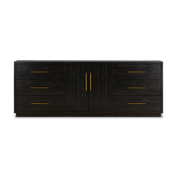 Suki Large Media Console - Burnished Black