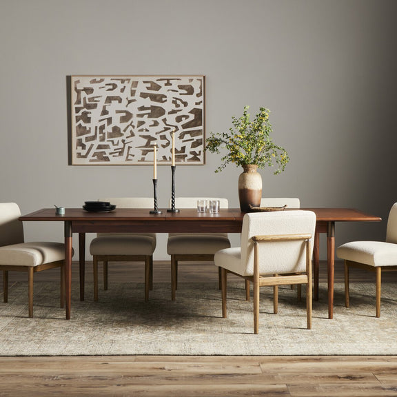 Harper Extension Dining Table - Toasted Walnut Solid