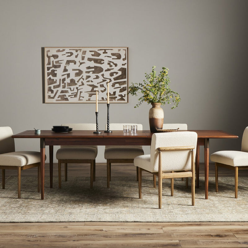 Harper Extension Dining Table - Toasted Walnut Solid