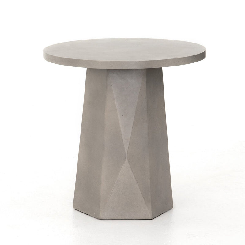 Bowman Outdoor End Table - Grey Concrete