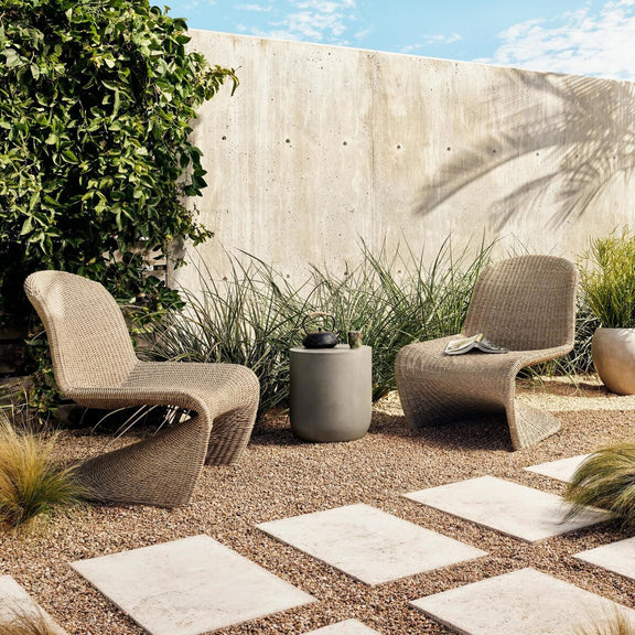 Ivan Round End Table - Grey Concrete